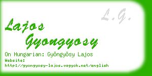 lajos gyongyosy business card