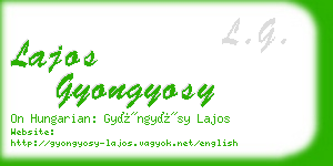 lajos gyongyosy business card